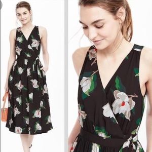 Banana Republic floral wrap dress